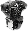 S&S Cycle 07-16 Touring Models T124 T-Series Long Block High Compression Engine - Wrinkle Black