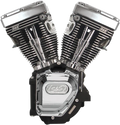 S&S Cycle 07-16 Touring Models T124 T-Series Long Block High Compression Engine - Wrinkle Black