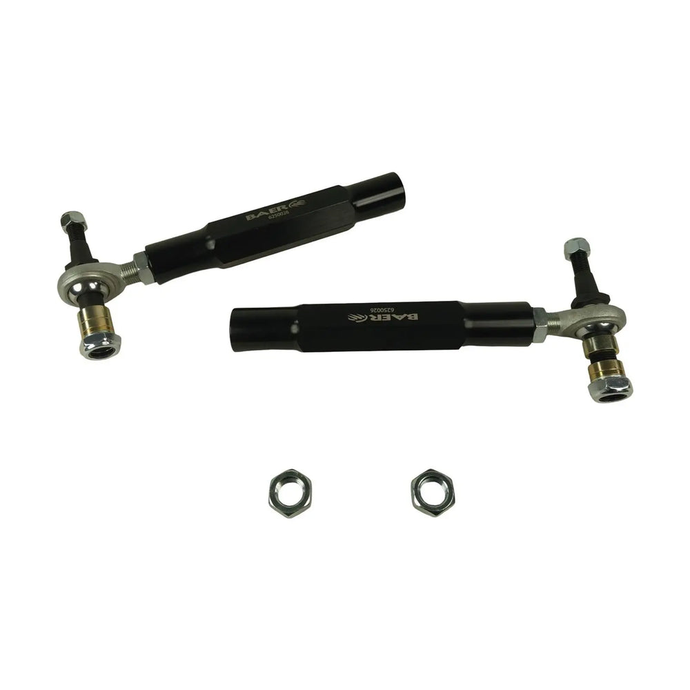 67 CAMARO/FIRBIRD TRACKER ADJ TIE ROD ENDS 7.625IN SLEEVE BLACK ECOATED SET