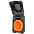 16 AMPFEMALE CONNECTOR & NONMETALLIC INLET /BLACK