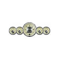 AutoMeter Gauge Kit 5 Pc 3-3/8in. & 2-1/16in. Elec Speedo W/Wheel Odo Prestige Antique. Ivory