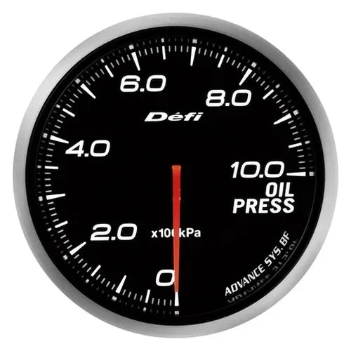 Defi Advance BF White Oil Pressure 1000 kPa 60mm Gauge Universal
