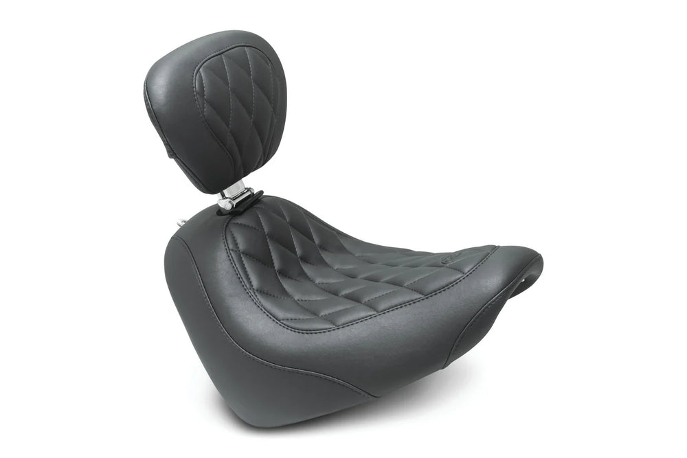 Mustang 18-21 Harley Fat Bob Wide Tripper Passenger Seat - Black