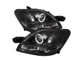 Spyder Toyota Yaris 07-11 4Dr Projector Headlights LED Halo DRL Blk PRO-YD-TYA074D-DRL-BK