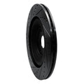 R1 10-24 Jaguar XFR-S Rear Right Drilled & Slotted Black Brake Rotor