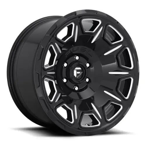 ~(58 lbs. 23X23X13)~ VENGEANCE 20x10 8x165.10 GLOSS BLACK MILLED (-18 mm)
