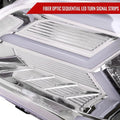 WRX HALOGEN PROJECTOR HEADLIGHTS CHROME HOUSING CLEAR LENS - LED BAR STYLE WITH SEQUENTIAL TURN SIGNAL - FOR FACTORY HALOGEN HEADLIGHT ONLY