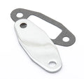 Fuel Pump Block Off Plate Chrome Fits Ford 351C, 351M, and 400 Mr Gasket