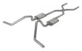 ~(69 lbs. 62X17X13)~ Crossmember Back w/H-Pipe Exhaust System 65-70 B-Body Split Side Dual Exit 2.5 in Intermediate And Tail Pipe Race Pro Mufflers/Hardware Incl Tip Not Incl Pypes Exhaust