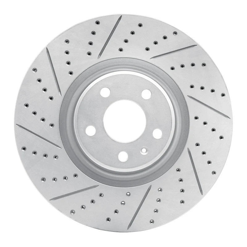 R1 12-18 Audi A7 Quattro Front Left Drilled & Slotted Geoperformance Rotor