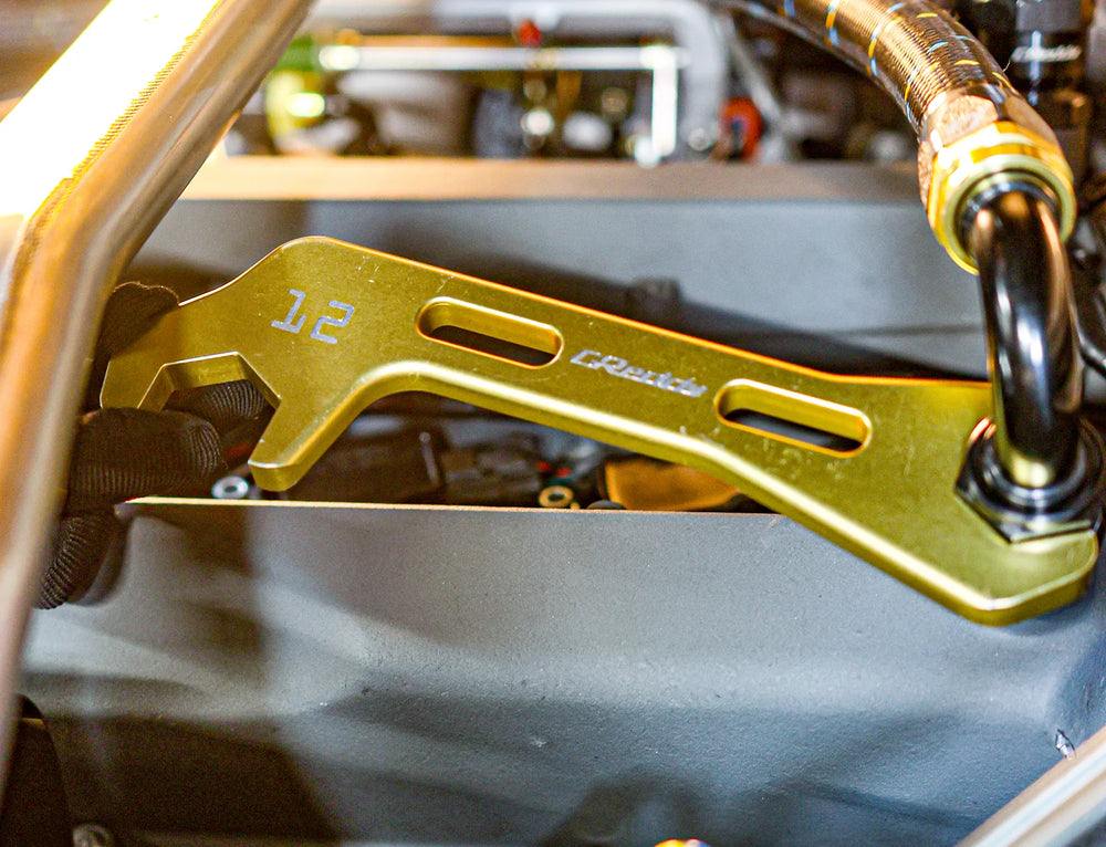 GReddy Angled AN Wrenches - Gold Anodized