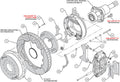 Wilwood Narrow Superlite 4R Rear P-Brk Kit 12.88in Red Small Ford 2.50in Offset