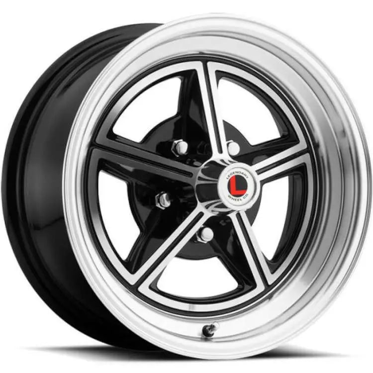 LEGENDARY WHEELS MAGSTAR II 5x114.3/5x4.5 +7MM OS 15x7 GLOSS BLACK/MACHINED