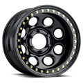 Aluminum Wheels 17x9.5 Rock 8 RT81 Gloss Black Beadlock Offset 5 on 127 Bolt Pattern 107.95 Bore Raceline