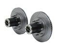JK: Tera CRD60 Front Axle 8-Lug Locking Hub Conversion Kit w Slotted Big Rotors