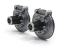 JK: Tera CRD60 Front Axle 8-Lug Locking Hub Conversion Kit w Slotted Big Rotors