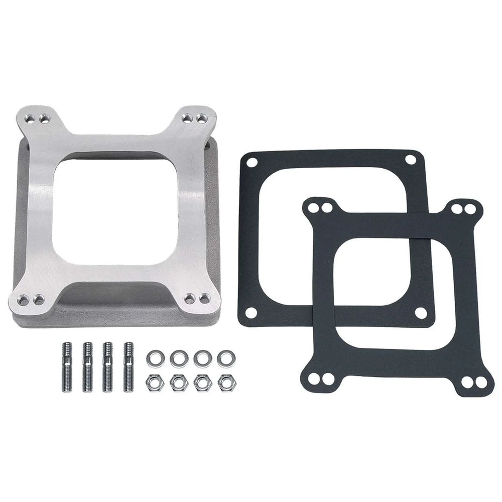 21/8 IN. 4BBL HOLLEY/AFB TO HOLLEY DOM. 4500 MANI CARB ADAPTERCAST ALUMINUM195964 PONTIAC ENGINE