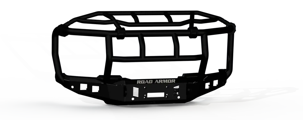 Road Armor 23-24 Ford F-450 Stealth Front Non-Winch Bumper Titan II Guard Intimidator - Texture Blac