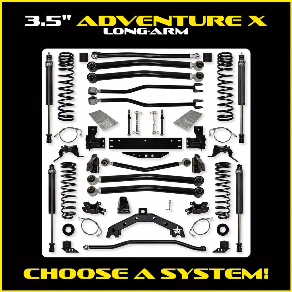 0718 WRANGLER JKU 4DOOR3.5IN ADVENTUREX LONG ARM B51