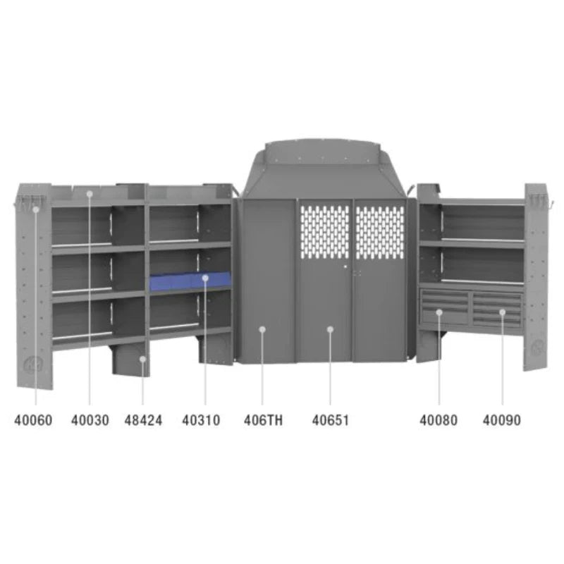 GENERAL SERVICE 60IN H SHELVES TRANSIT 148IN WB HIGH ROOF