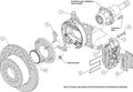 Wilwood Dynapro Dust-Boot P/S Park Brake Kit Drilled New Big Ford 2.50in Offset