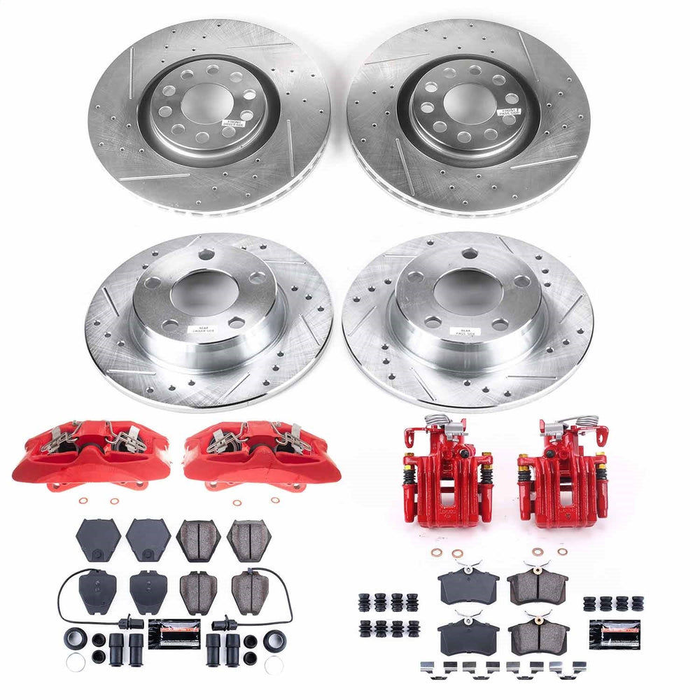 Power Stop 00-01 Audi A6 Quattro Front & Rear Z23 Evolution Sport Brake Kit w/Calipers