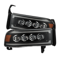 AlphaRex 94-01 RAM 1500 NOVA LED Proj Headlights Blk w/Activ Light/Seq Signal/SB DRL