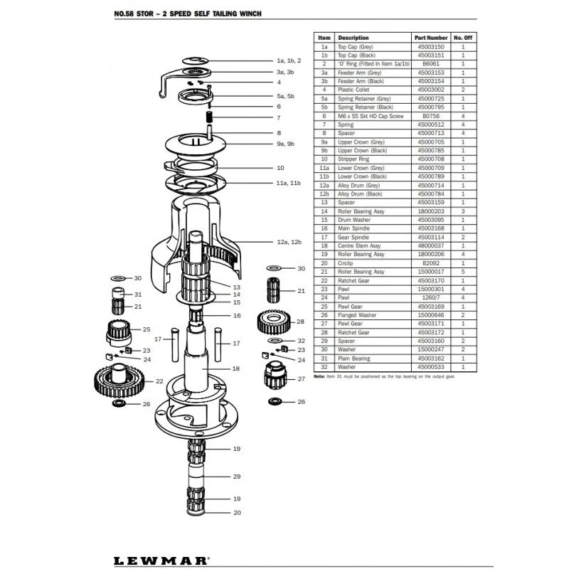 PAWL GEAR 58ASTOR