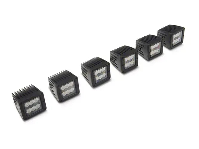 LED Light Kit | Fog Mount | Triple 2" Black Pair | Flood | Ford Bronco (21-26)