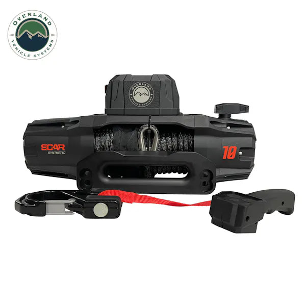 Overland Vehicle Systems SCAR 10 - 10 000 lb. Winch With Steel Cable Wireless Remote