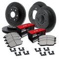 R1 Concepts Brake Rotors - Slotted - Silver w/ 5000 Oep Pads Hdw Fits Nissan Qashqai