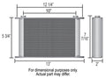 ~(3.4 lbs. 18X8X2)~ Stacked Plate Oil Cooler 19 Row -8AN Inlets