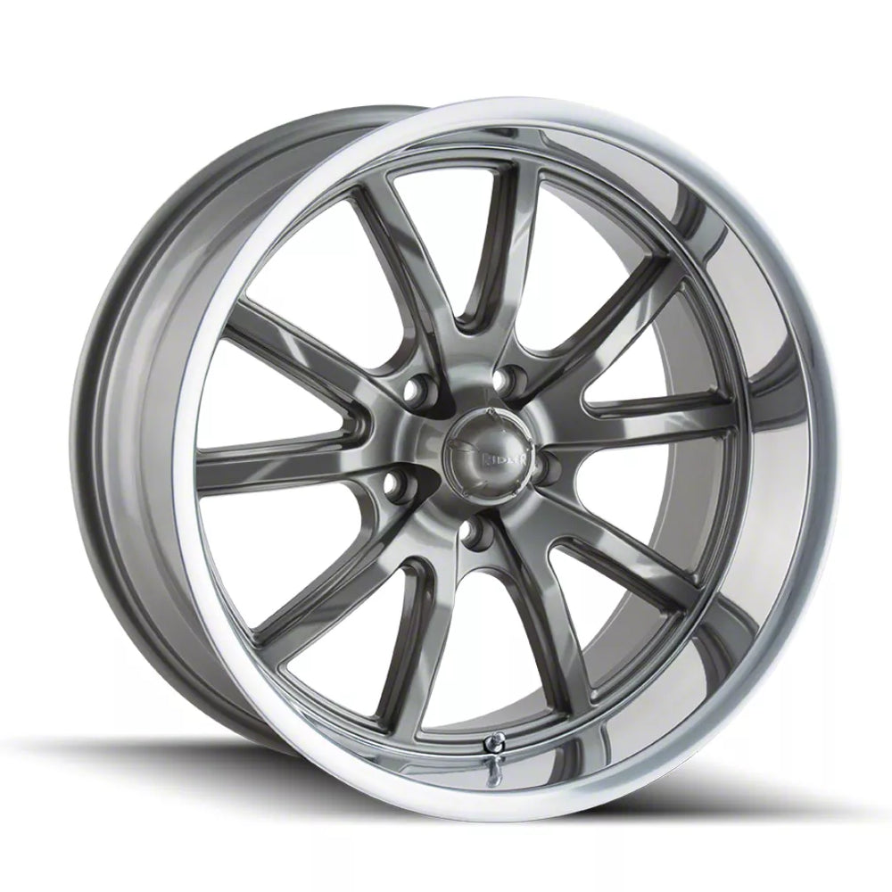 ~(27 lbs. 19X19X8)~ RIDLER 650 GREY/POLISHED LIP 17X7 5-114.3 0MM 83.82MM