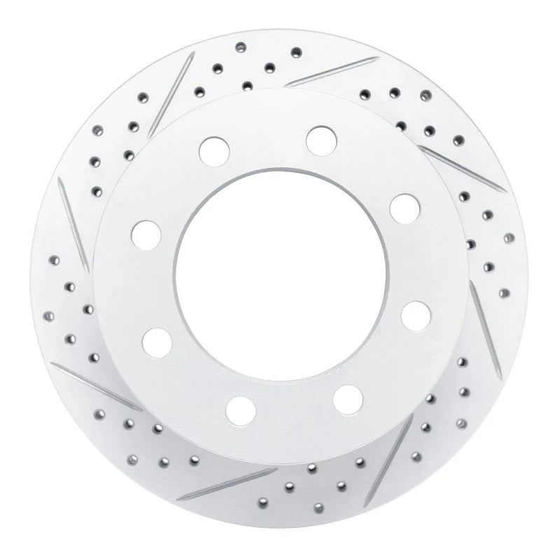 DFC 01-10 Chevrolet Silverado 3500 Hd Rear Left Drilled & Slotted Geoperformance Rotor