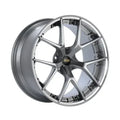BBS RI-S 20x10 5x112 ET38 Diamond Silver Center / Diamond Cut Lip Wheel -82mm PFS/Clip Required