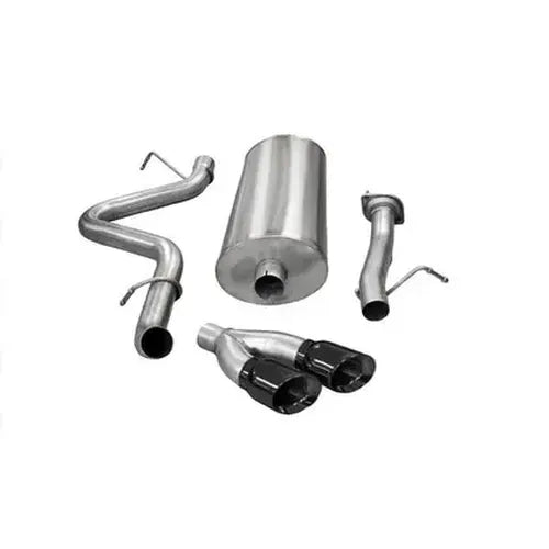 3.0 Inch Cat-Back Sport Single Side Exit Exhaust 4.0 Inch Black Tips 07-10 Silverado Sierra 2500 Cre