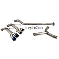 ETS Catback Exhaust System - Extreme - No Mufflers - Add Resonator - Blue Tips Subaru STI 2015