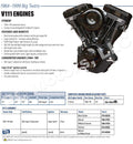 S&S Cycle 84-99 BT V111 Black Edition Engine - 585 Cams
