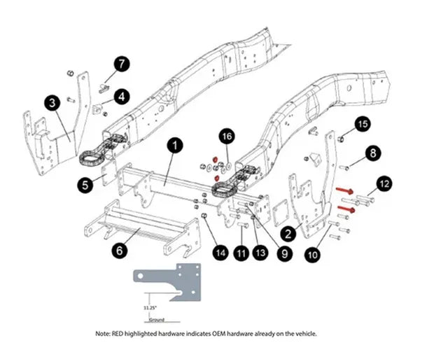SNOW PLOW MOUNT 2019 PLUS RAM 2500/3500