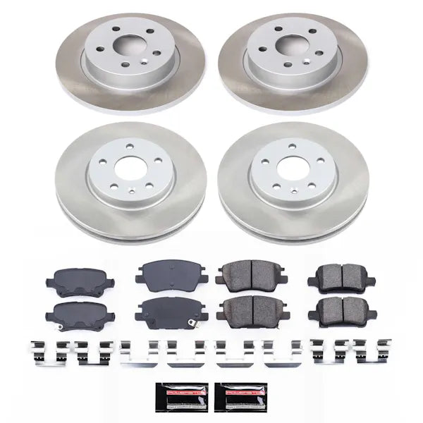 Power Stop 2016 Chevrolet Cruze Front and Rear Semi-Coated Rotor Kit