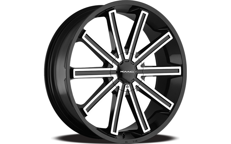 KM681 22X9 BLANK GBLK MACH 38MM (108140)