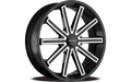 KM681 22X9 BLANK GBLK MACH 38MM (108140)