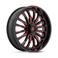 D822 24X7 4X137 G-BLK MILL-RED 13MM