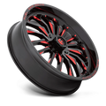 D822 24X7 4X137 G-BLK MILL-RED 13MM