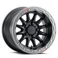 Raceline A14BG Alpha 15x10in/5x114.3 BP/25mm Offset/68mm Bore - Black & Gunmetal Ring Beadlock Wheel