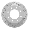R1 01-25 Chevrolet Silverado 3500 Front Left Drilled & Slotted Geoperformance Rotor