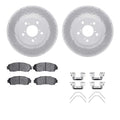 DFC 11-14 Honda Odyssey Front Drilled & Slotted Geoperformance Rotors 5000 Advanced Pads w/Hardware