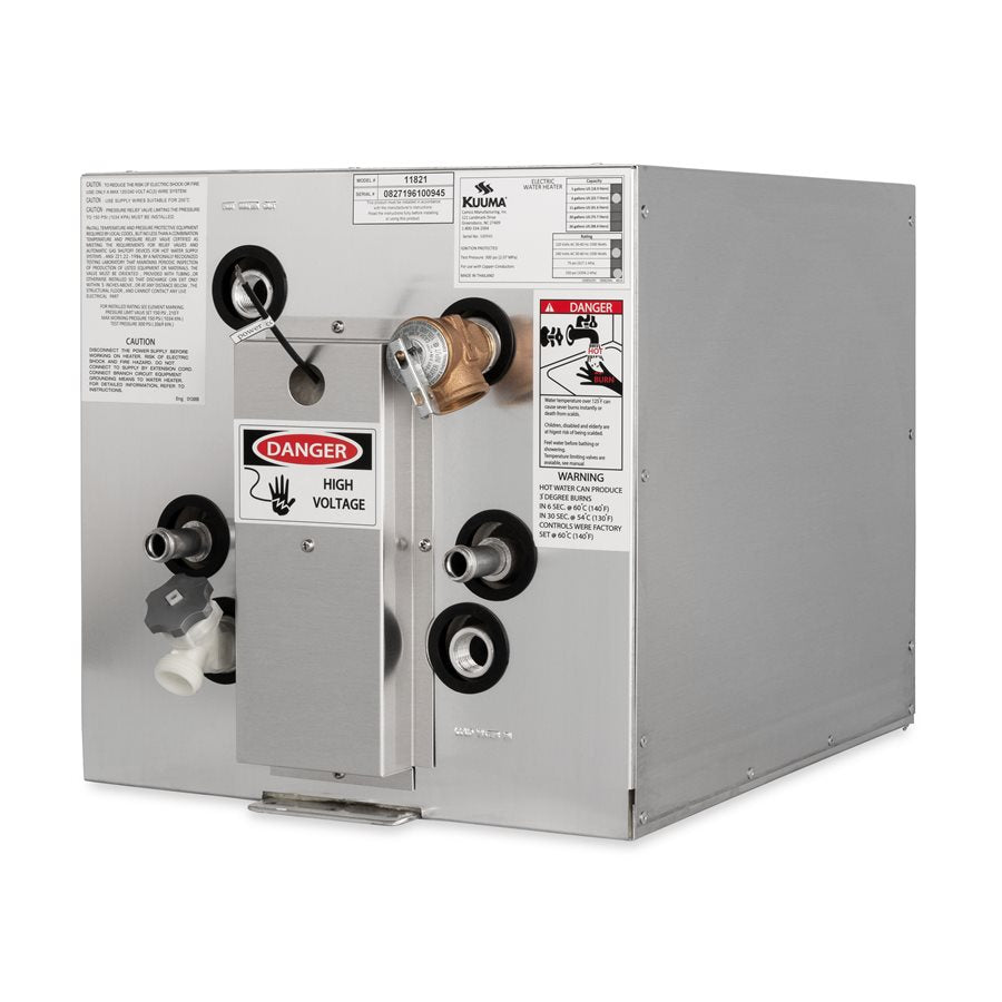 6 GAL ELECTRIC WATER HEATER 240V (L1&N WIRING) FRONT HEAT EXCHFR/BACK MOUNT