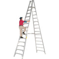 WERNER 14FT ALUMINUM PLATFORM LADDER TYPE IAA 375# CAPACITY P414