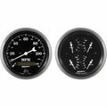 Auto Meter Gauge Kit 2 pc. Quad & Speedometer 3 3/8in Old Tyme Black